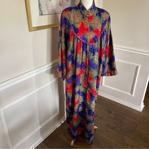 Dior Maxi Dress in Red and Blue Floral